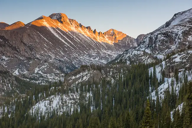 Below Dream Lake Trail Sunset Photo Tour
